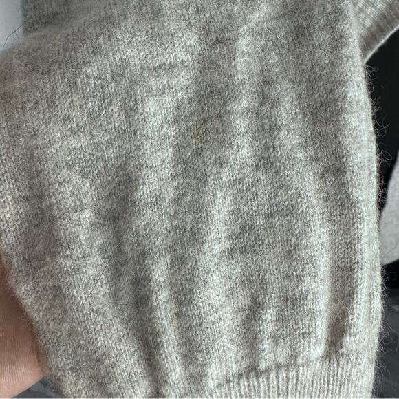 2-Ply Cashmere Cynthia Rowley Gray Sweater Slip Back Tunic Size Large Minimalist - Picture 6 of 7